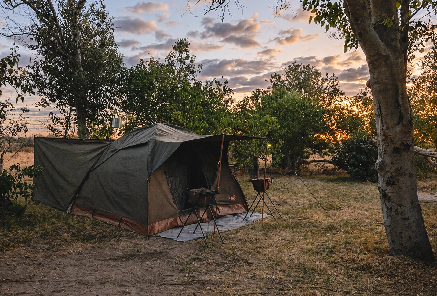 Okavango Exploration Safaris Superior Tent Outside